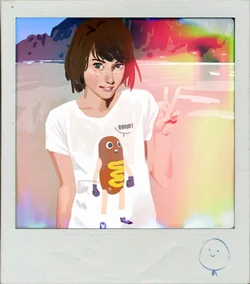 Max from "Life is Strange" wearing a Hawt Dawg Man t-shirt.