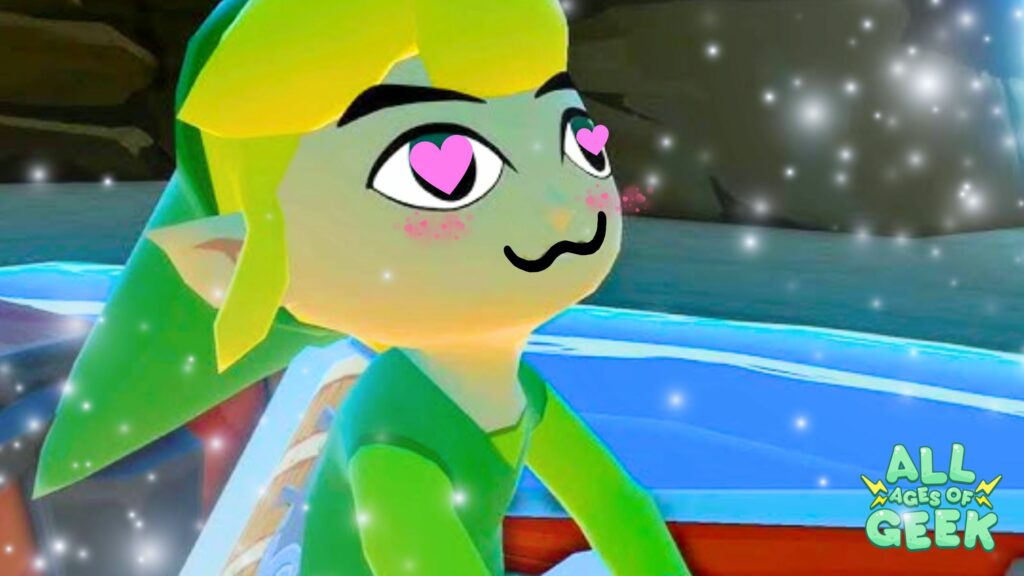 link from the legend of zelda windwaker has heart eyes on all ages of geek
