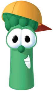 A vector image of Junior Asparagus from VeggieTales.