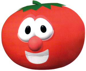 A vector image of Bob the Tomato from VeggieTales.