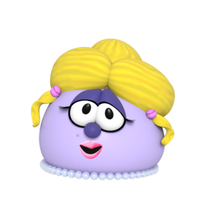 A vector image of Madam Blueberry from VeggieTales.