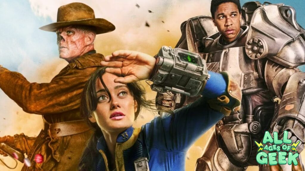 fallout 2024 image with all ages of geek logo on it