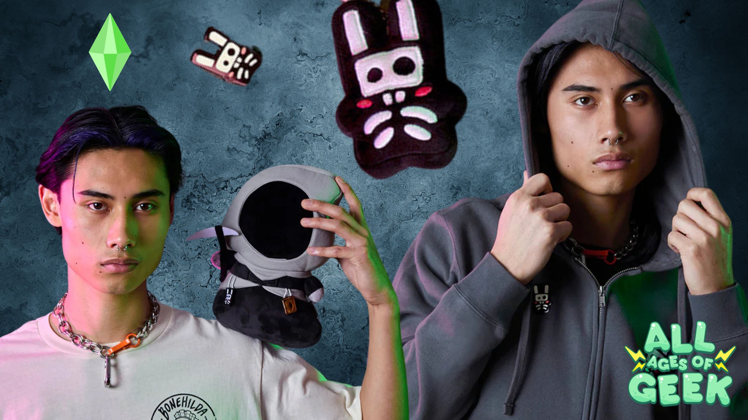 sims spooky merch with all ages of geek