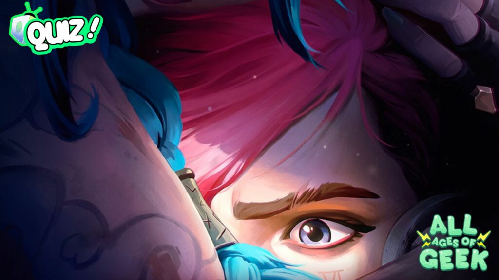 Close-up of Vi and Jinx from Arcane Season 2, featured in a quiz by All Ages of Geek, exploring which character matches your personality in the world of Piltover and Zaun.