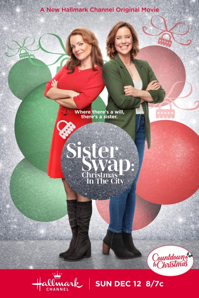Sister Swap Christmas in the City Hallmark Movie Poster.