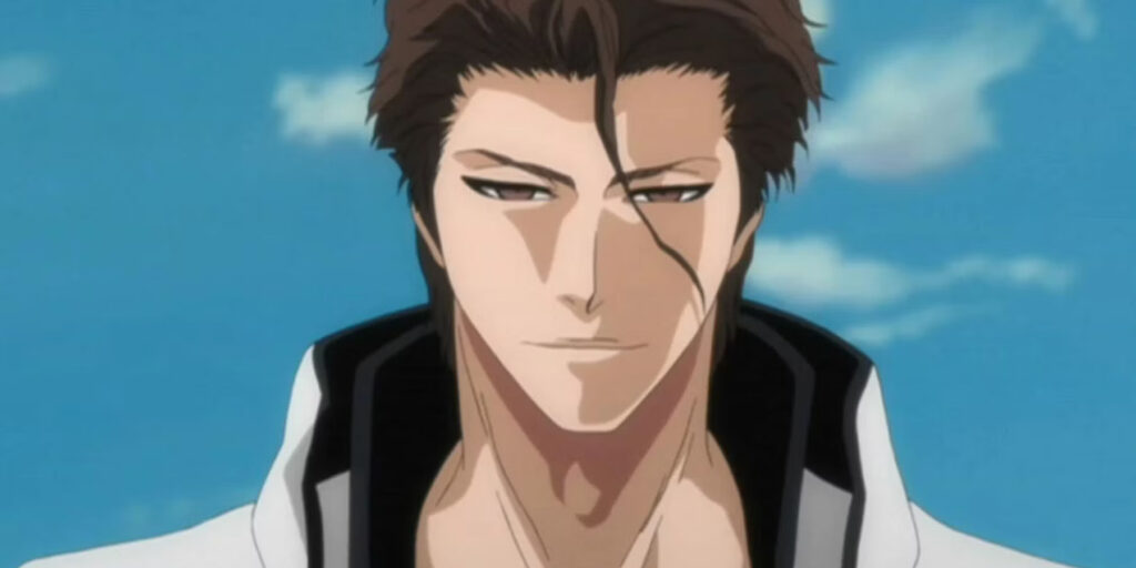 Sosuke Aizen grinning.