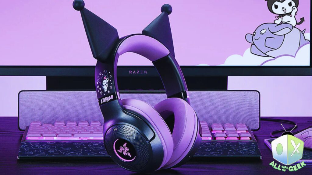 image of razer headphones for their kuromi collab