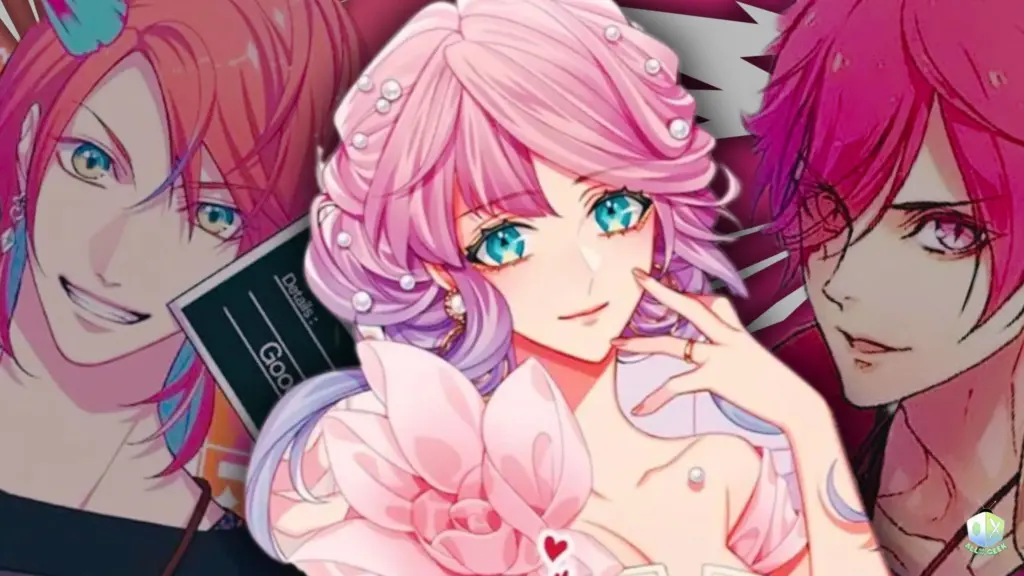 Girly Otome Fix banner featuring pink-haired anime characters from Cupid Parasite and Lover Pretend with romantic, colorful visuals and a soft pastel theme.